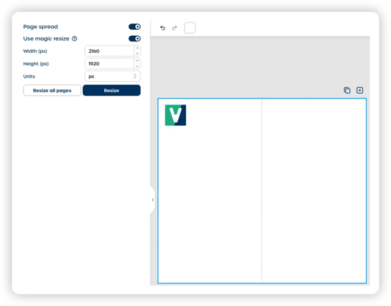 Marvia flex templates page spreads