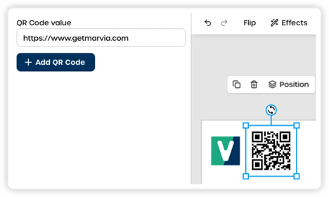 Marvia flex templates QR codes