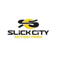 slick city logo white