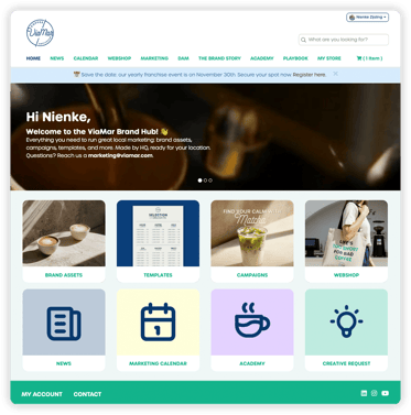 ViaMar Home with notification