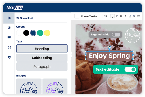 Marvia flex templates editor voorbeeld