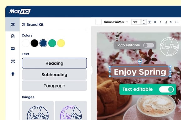 Marvia flex templates editor