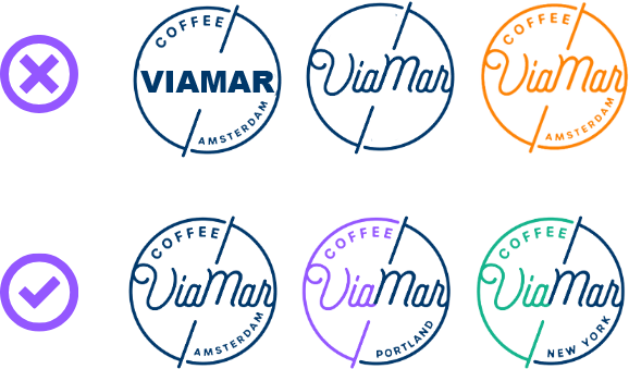 Verkeerd logo gebruik voorbeeld