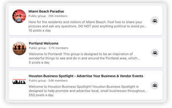local facebook groups