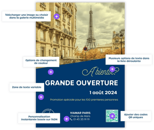 modèle avec options personnalisables