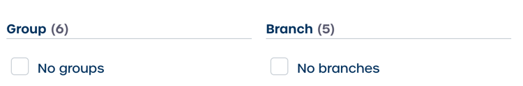 no groups or branches filter users