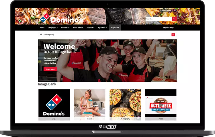 dominos pizza brand portal