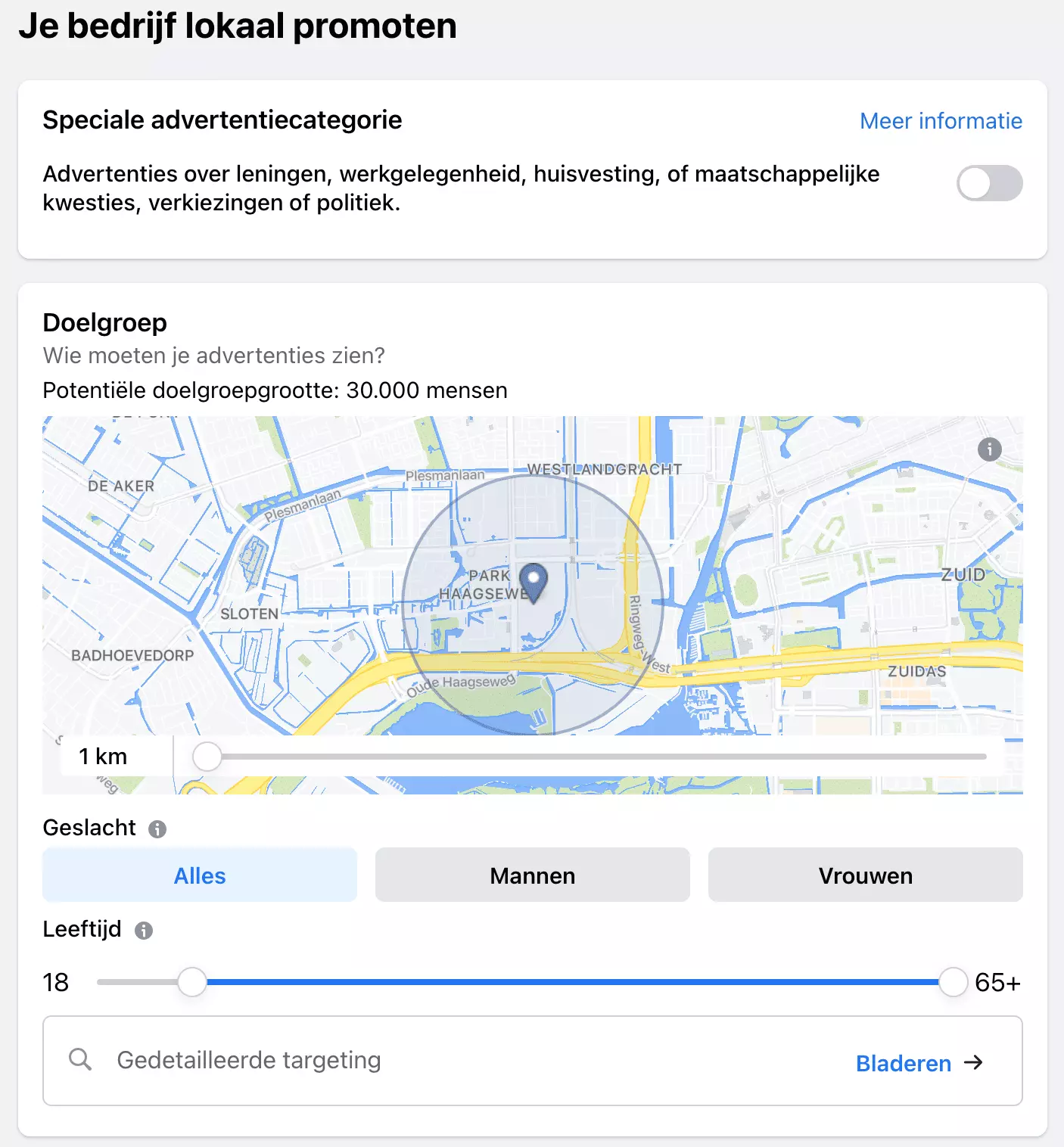 facebook bedijf lokaal promoten